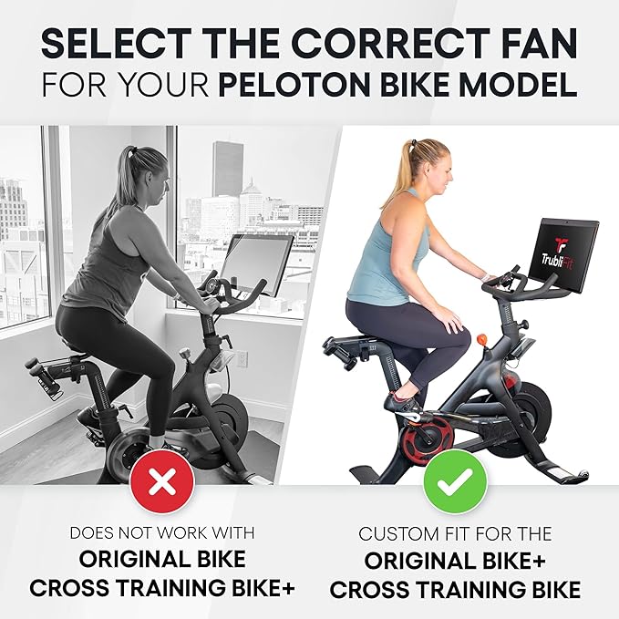 TrubliFit Fan for Peloton Bike & Peloton Treadmill - Accessories for Peloton - Fits Original Bike, Bike+ or Tread - No Batteries or Charging Required
