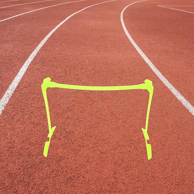 PartyKindom Foldable Soccer Training Hurdle Adjustable 3-Level Football Agility Speed Hurdles Green for Athlete Speed and Coordination Drills