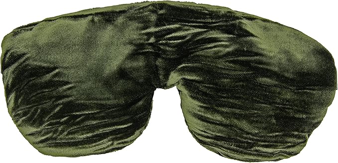 Handmade Weighted Sleep Eye Mask Yoga Pillow - Flax Seed Fill - Unscented - Olive - TEMF-OV