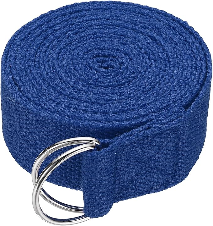 Yoga Strap for Stretching, Athletic Stretch Band with Adjustable Metal D Ring Buckle Yoga Bands