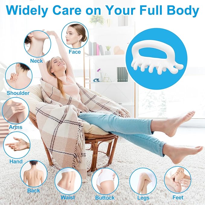 Cellulite Massage Tool, Fascia Blaster, Lymphatic Drainage Tool, Trigger Point Massage, Fascia Release Tools, Anti Cellulite Massager for Muscle Knots & Myofascial Tissue & Body Lymphatic Drainage