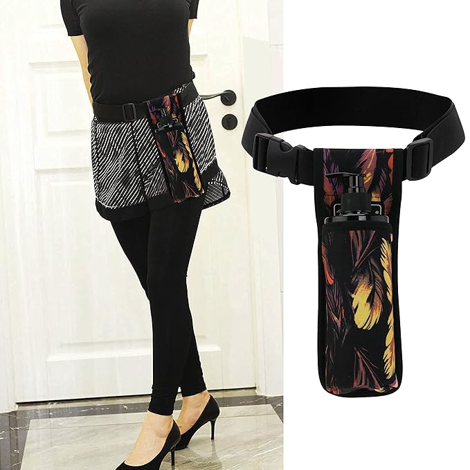 Tuhaoge Massage Bottle Bag Massage Oil Holster Lotion Holster Massage Therapist Massage Oil Holster Massage Lotion (TH1KD-YuMao-W)