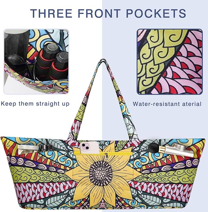 Yoga Mat Bag Yoga Mat Carrier with Shoes Compartment & Wet Pocket Pilates Bag with Zipper Pockets & Yoga Mat Holder Strap Yoga Bags and Carriers Fits All Your Stuff