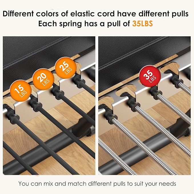 Foldable Pilates Reformer Machine for Home Use - 330lbs Capacity with 5 Alloy Springs, 11 Resistance Levels & UP Leather Surface, Space-Saving Fitness Equipment