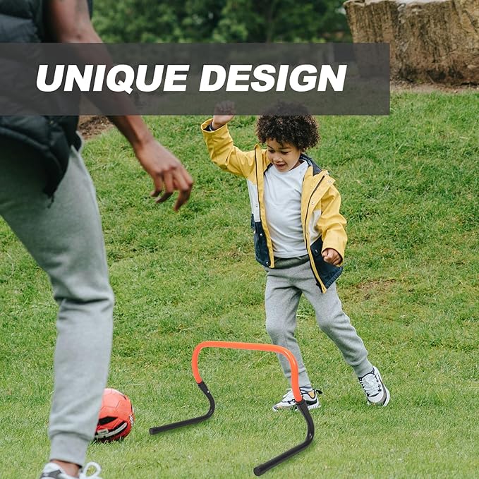 Veemoon Training Hurdle Adjustable 2-Height PVC Plastic Mini Soccer Agility Speed Hurdle for Youth Football Training and Agility Drills
