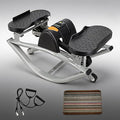 Rock Stepper, Lateral Rocking Fitness Stepper with Digital Display & Resistance Band, Low-Impact Side-to-Side Stepper for Knees/Joints, Compact Portable Home Workout Machine for Legs Glutes Abs