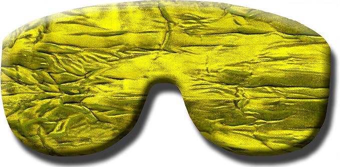 Handmade Weighted Sleep Eye Mask Yoga Pillow - Flax Seed Fill - Lavender Scented - Lime - TEMLF-LM
