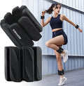 Wrist & Ankle Weights for Women and Men, 2lbs/4lbs Pairs Adjustable Silicone Weighted Bangles for Arm & Leg Workouts, Perfect for Pilates, Barre, Yoga, Walking & Home Fitness 24055