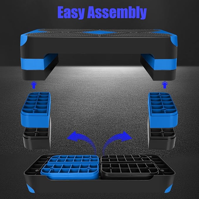 Adjustable Exercise Workout Aerobic Stepper Step Platform Trainer