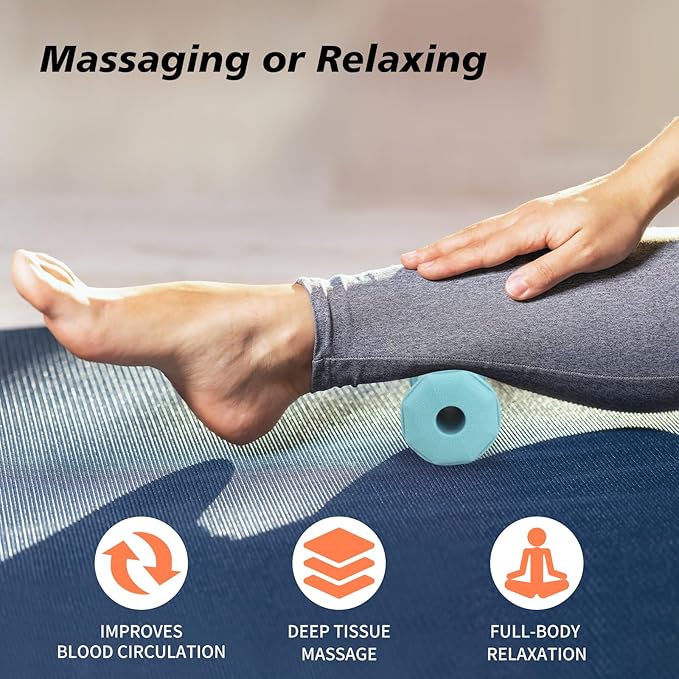 Plantar Fasciitis Relief Blue Set,Foot Roller Massager,Massage Lacrosse Ball,Spiky Ball Therapy Set for Relieve Plantar Fasciitis,Foot Arch and Heel Pain,Deep Tissue Muscle Massage
