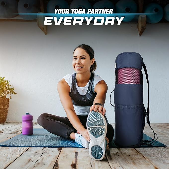 MAGNILAY Yoga Mat Bag - for Women and Men, Yoga Mat Carrier, Fits Mats Blocks and Accessories for Workouts, (32”L)