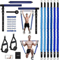 Upgraded Pilates Bar Kit with Resistance Bands Natural Latex for Women & Men, Heavy-Duty Stainless Steel Multifunctional Yoga Pilates Stick for Home Gym Exercise Fitness Equipment Full-Body Workouts
