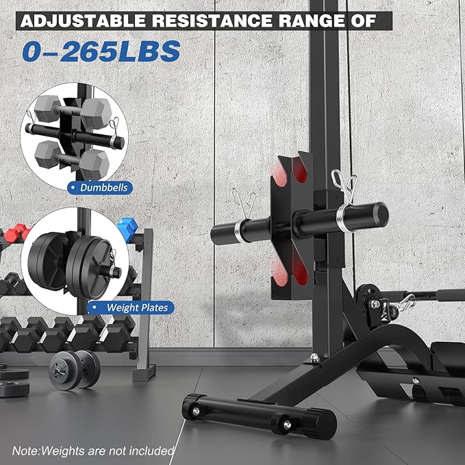 BEKING Foldable Rowing Machine,Adjustable LAT Pull Down & Low Row Cable Machine with 140/230LBS Weight Plates,2 in 1 Multi-Function Compact Rowing Machine with High/Low Pulley Stations