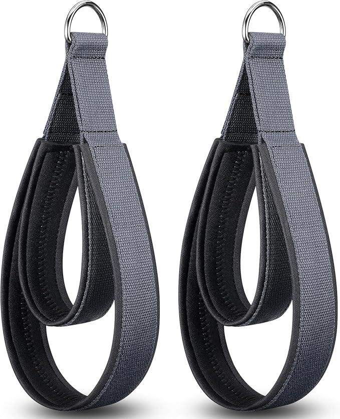 TOBWOLF Pilates Straps - Double Loop D-Ring Straps for Reformer, Padded, Home Gym Workout