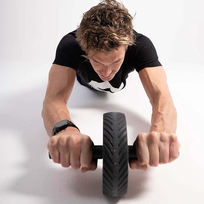 Skelcore Ab Wheel Roller for Core Strength – Non-Slip Handles Exercise Roller for Abs, Portable Fitness Equipment for Home Gym – Ideal for Men & Women