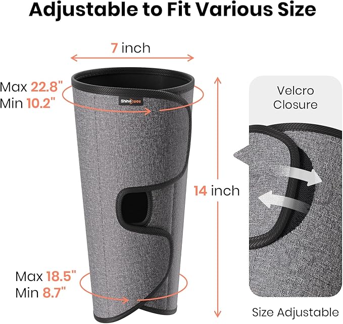 SHINE WELL Calf Massager for Circulation, Leg Compression Massager for Circulation and Pain Relief fsa with 3 Modes 3 Intensities 2 Timing, for Restless Legs Syndrome Relief