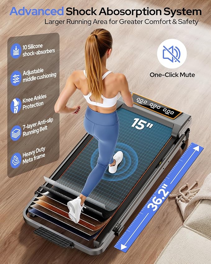 Treadmill Walking Pad with 12% Incline & Height Adjustable Handle Bar, Trisomy 4 in 1 Walking Pad with Handle Bar, 350LBS Foldable Walking Pad Treadmill with Incline for Home, 3.5HP Small Treadmills