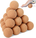 20 Pcs Cork Massage Ball 2.5 Inch Solid Hard Myofascial Release Yoga Ball for Back Foot Neck Pain Therapy Portable Tissue Muscle Release Tool for Home Office Travel
