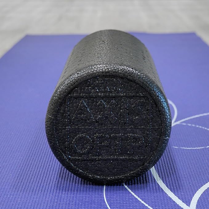 OPTP AXIS Firm Foam Roller, High Density Foam Roller for Physical Therapy, Yoga, Pilates, Fitness Exercise and Sports Training (Black, 12" X 6" Round)