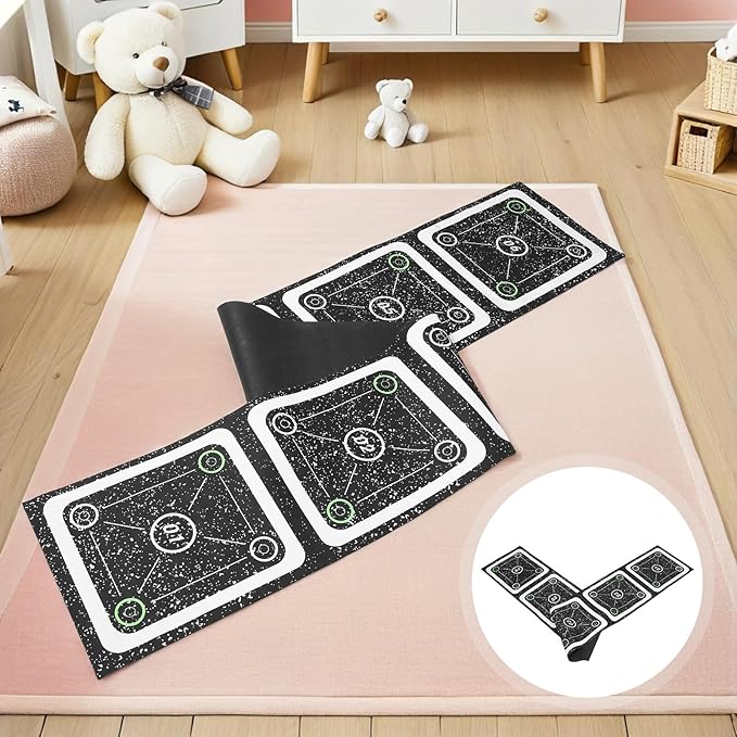 Agility Ladder Training Mat with Non-Slip Rubber Surface 6-Rung Speed and Foot Ladder for Soccer and Fitness Agility Workouts for Youth and Adult Sports Training