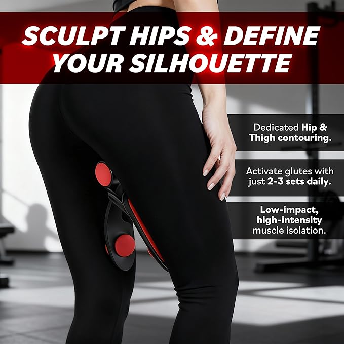 Adjustable Thigh Trainer for Women and Men – Inner Thigh Exerciser, Hip and Glute Workout Equipment, Leg Toning Device for Home Gym Workout