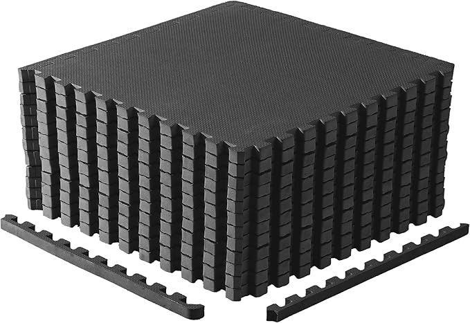CAP Puzzle Exercise Mats | 1” Thick EVA Interlocking Foam Tiles for Home Gym Flooring | Multiple Options