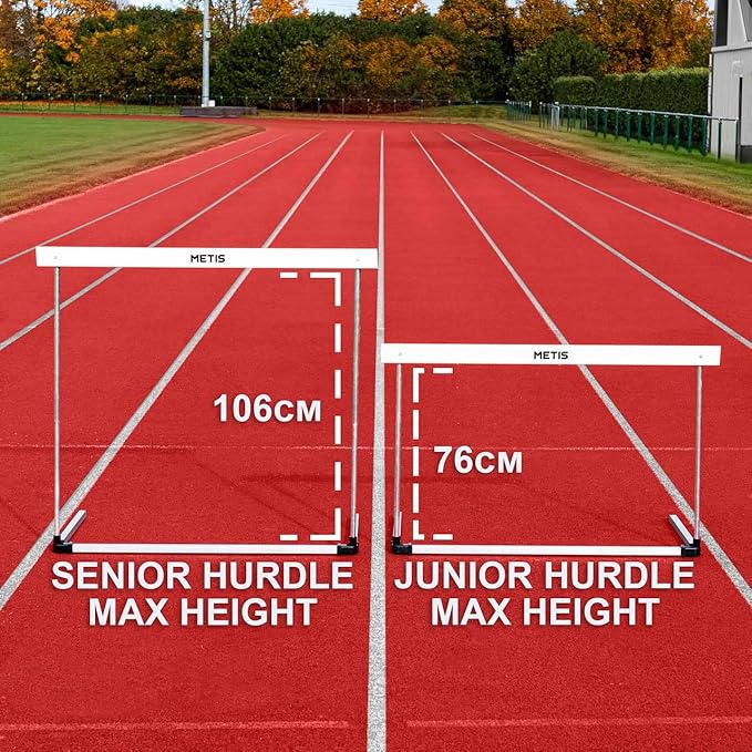 METIS Alloy Hurdles - Premium Adjustable Track & Field Equipment for Junior & Senior Athletes | Available in Packs of 1, 5, or 10