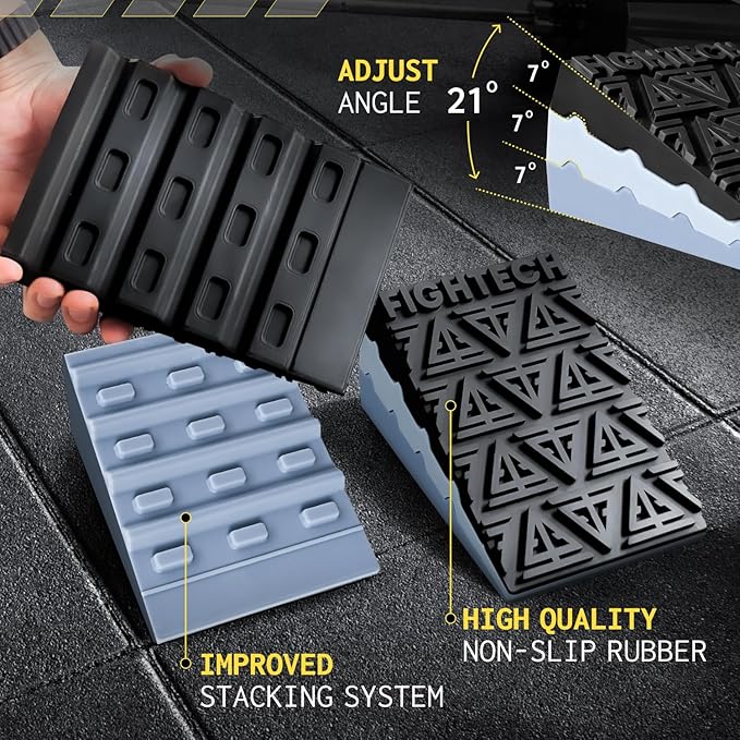 Squat Wedge Block for Elevated Heel Squats and Deadlifts - Improve Mobility, Balance, and Strength - Non-Slip, Versatile Trainer Aid