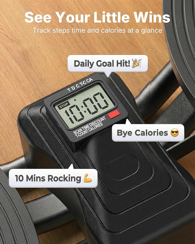 Merach Rocking Steppers for Exercise at Home,3D Motion Stair Stepper with Resistance Bands for Full Body Workout& Low-Impact Balance Board, 330 LBS Loading Capacity Exercise Equipment