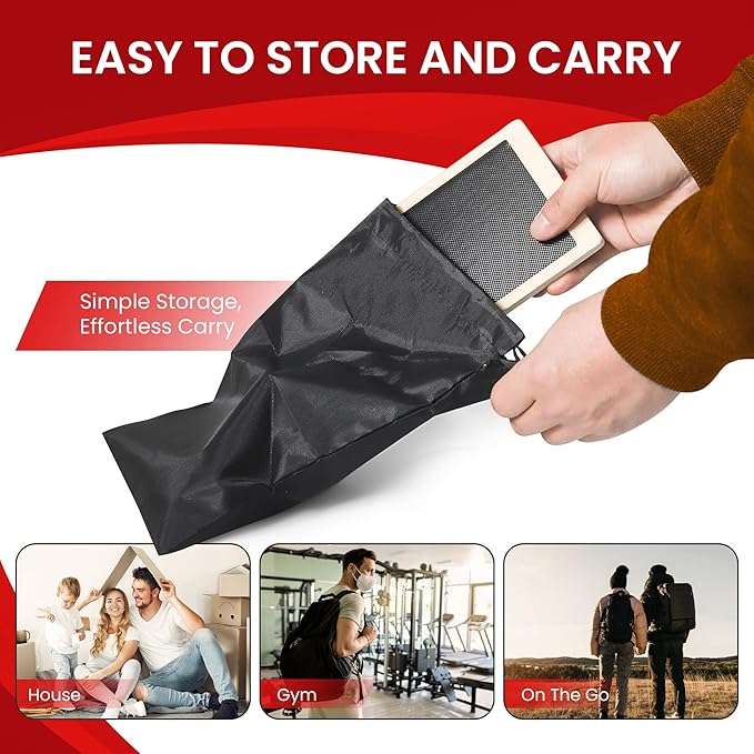 Ankle Strengthener & Axis Board, Bamboo Ankle Balance Board for Physical Therapy, Blackboard Foot Trainer & Foot Strengthener, Giboard for Balance Training, Axisboard for Leg Stability