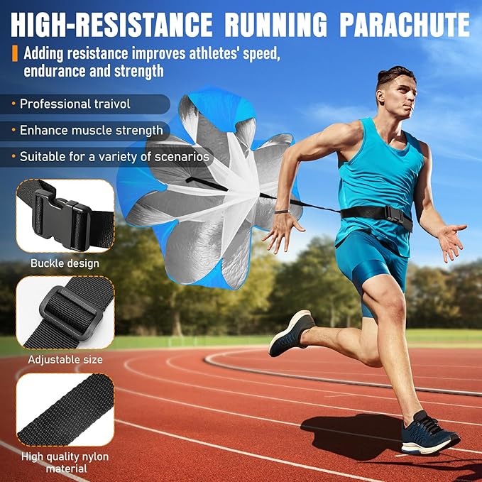 Agility Ladder, Agility Speed Training Equipment Set, 20ft Speed Ladder, 12 Soccer Cones, 4 Hurdles, Jump Rope, Running Parachute, Soccer Football Basketball Training Equipment Accessories