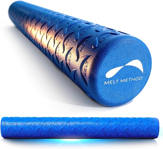 MELT Method 36 Inch Soft Foam Roller for Physical Therapy and Exercise Recovery - FasciaTherapy Technology - Low Density Exercise Foam Roller for Full Body Gentle Compression - Blue