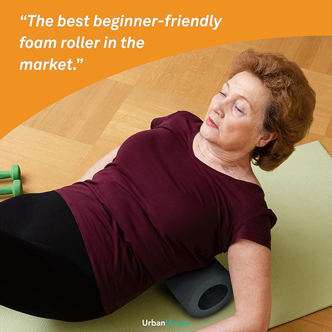 UrbanHouse Neoprene Foam Back Roller for Entry Level with Ramp Extensions Soft Medium Density