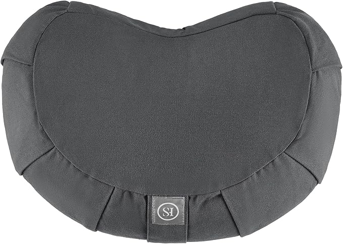 Meditation Cushion Bolster Pillow for Restorative Yoga – Supportive Cushion for Meditation, Pilates, and Relaxation – Filled with Buckwheat Hulls - Removable Cover