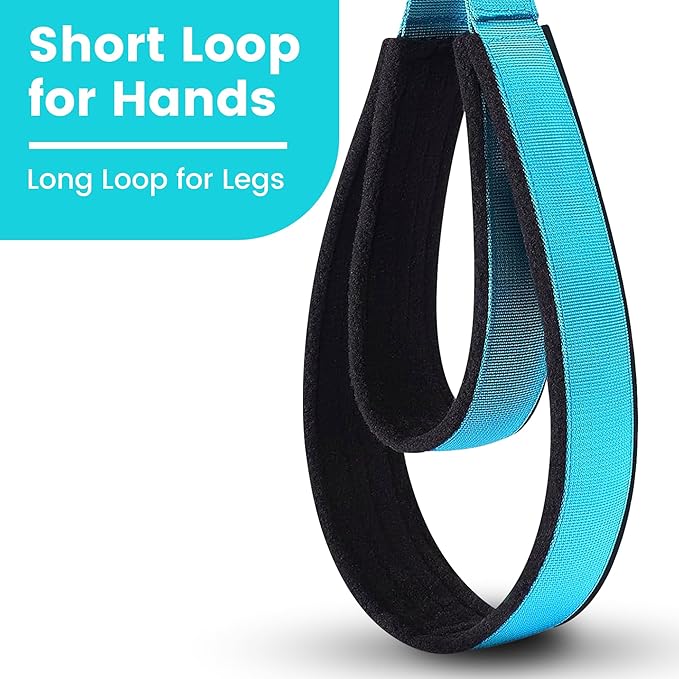 2PCS Comfortable Enhanced Thickness Pilates Double Loop Strap - D-Ring Strap for Home Gym & Yoga Workout Accessories