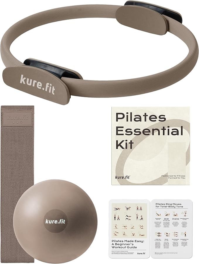 Pilates Kit for Women – Home Pilates Equipment Set with Ring, Ball & Resistance Bands | Pilates Starter Kit with Accessories in Gift Box