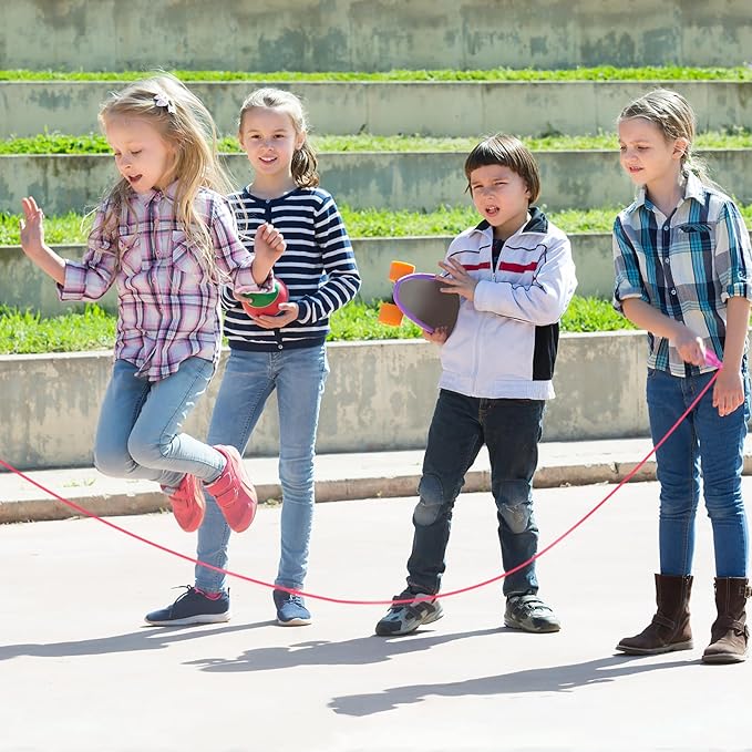 Elcoho 72 Pack Colorful Kids Jump Rope Set Great Party Favor Adjustable Plastic Kids Jump Rope Skipping Rope Outdoor Jump Ropes Great Party Favor