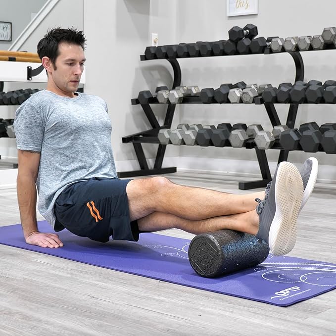 OPTP AXIS Firm Foam Roller, High Density Foam Roller for Physical Therapy, Yoga, Pilates, Fitness Exercise and Sports Training (Black, 12" X 6" Round)