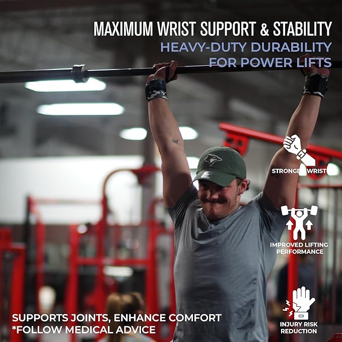 Rip Toned Wrist Wraps for Weightlifting – USPA & USAPL Approved 18" Wrist Straps for Powerlifting – Adjustable, Durable Gym Wraps with Thumb Loop – Quality Support for Men & Women