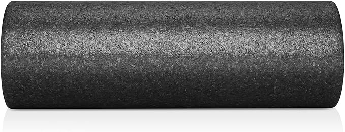 Philosophy Gym 18" High-Density Foam Roller for Exercise, Massage, Muscle Recovery - Round, Black