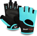 BEAST RAGE Workout Gloves for Men & Women - Fingerless Gym Gloves with Palm Protection, Breathable & Lightweight for Weightlifting, Cycling & Pull Up
