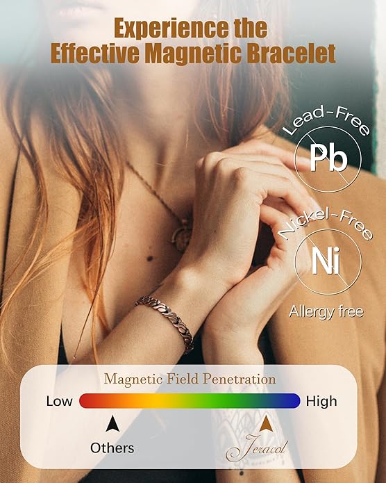 Copper Bracelets & Rings for Women, Copper Magnetic Bracelet for Women