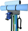 Multi-Purpose Gym Storage Rack Resistance Bands Holder Home Gym Accessories Storage Fitness Bands Rack Heavy Duty Hooks for Resistance Bands, Straps, Jump Ropes, Foam Rollers, Chains
