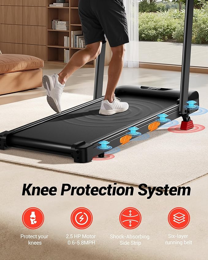 LONTEK 3-in-1 Foldable Treadmill with 300 LBS Capacity, 15% Walking Pad Treadmills for Home and Office, 2.5 HP Under Desk Treadmill with Quiet Brushless