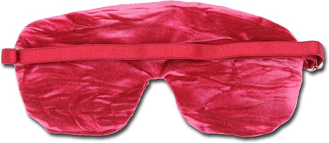 Opulence Weighted Yoga Eye Mask – Handmade Relaxation Pillow for Meditation & Savasana – Lavender Scented or Unscented, Flaxseed Filled, Satin & Velvet with Adjustable Strap