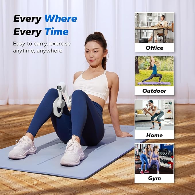 MERACH Thigh Trainer, Pelvic Floor Exercise Devices with Display Counter, Inner Thigh Exerciser for Women, Home Fitness Equipment for Hip/Leg/Butt