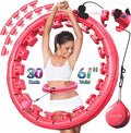 30/24/12 Knots, Upgraded Magnetic Lock Weighted Hula Hoop for Kids Adults Weight Loss, Infinity Hoop Plus Size, Home Indoor Outdoor, Fitness Exercise, Abdominal Toner