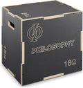 Philosophy Gym 3 in 1 Non-Slip Wood Plyo Box- Jump Plyometric Box for Training and Conditioning