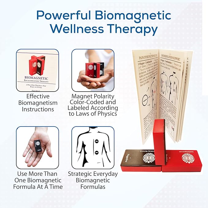 SaveMeMagnets - Biomagnetism Wellness Kit | 6 Therapeutic-Grade Magnets & Illustrated Guide | DIY Magnet Self-Care | Magnetic Tools for Energy, Alignment & Recalibration