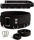 Multi-Attachment Belt for Cable Machine and Smart Home Gym Squats and Hip Thrusts, 5 Attachment Points for Optimal Weight Distribution, 2 Straps (40” & 27”) and 3 Metal Snap Hooks Included
